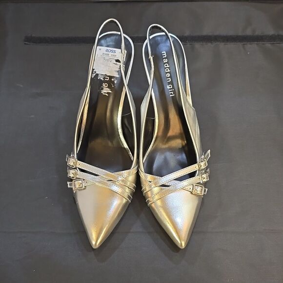 BRAND NEW MADDEN GIRL POINTED TOE BACKLESS HIGH HEELS SANDAL G1 - Picture 2 of 16